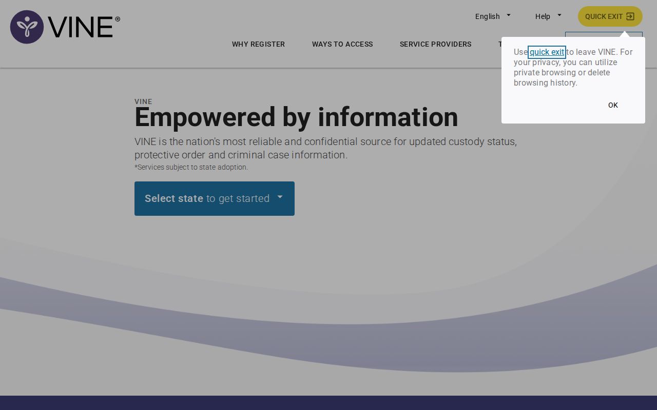 VINELink specific-inmate search for a Baraga County release check
